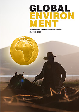 Decorative cover of a journal issue, showing a cowboy on horseback in silhouette.